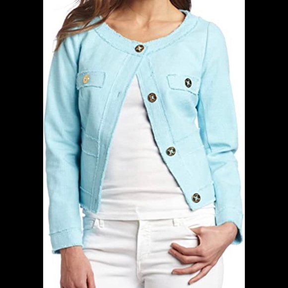 Lilly Pulitzer Jackets & Blazers - NWT Lily Pulitzer Skye Blue Millie Jacket